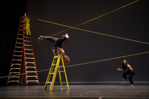 A scene from Amy Myers' performance of "Einstein's Happiest Dance."(Photo by Christopher Duggan)