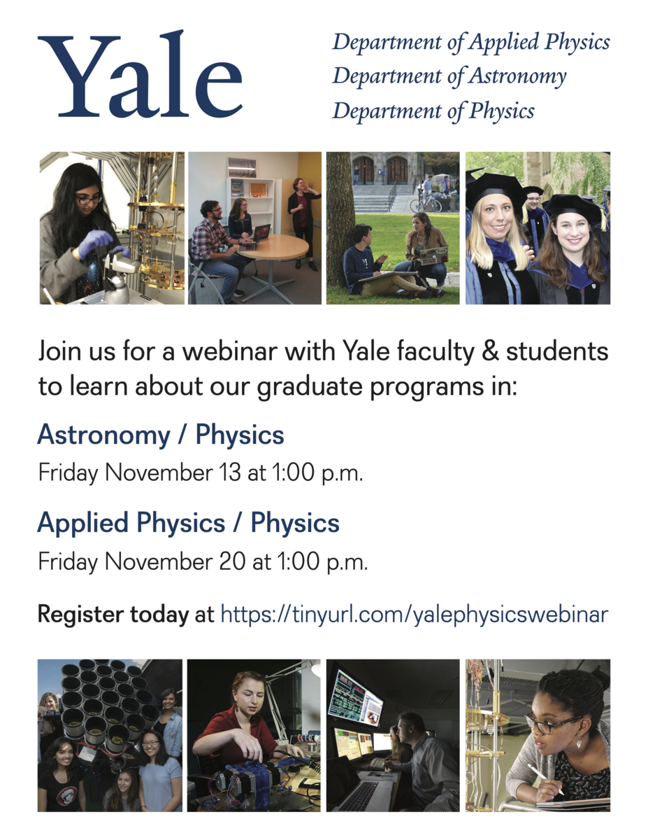 yale physics phd application