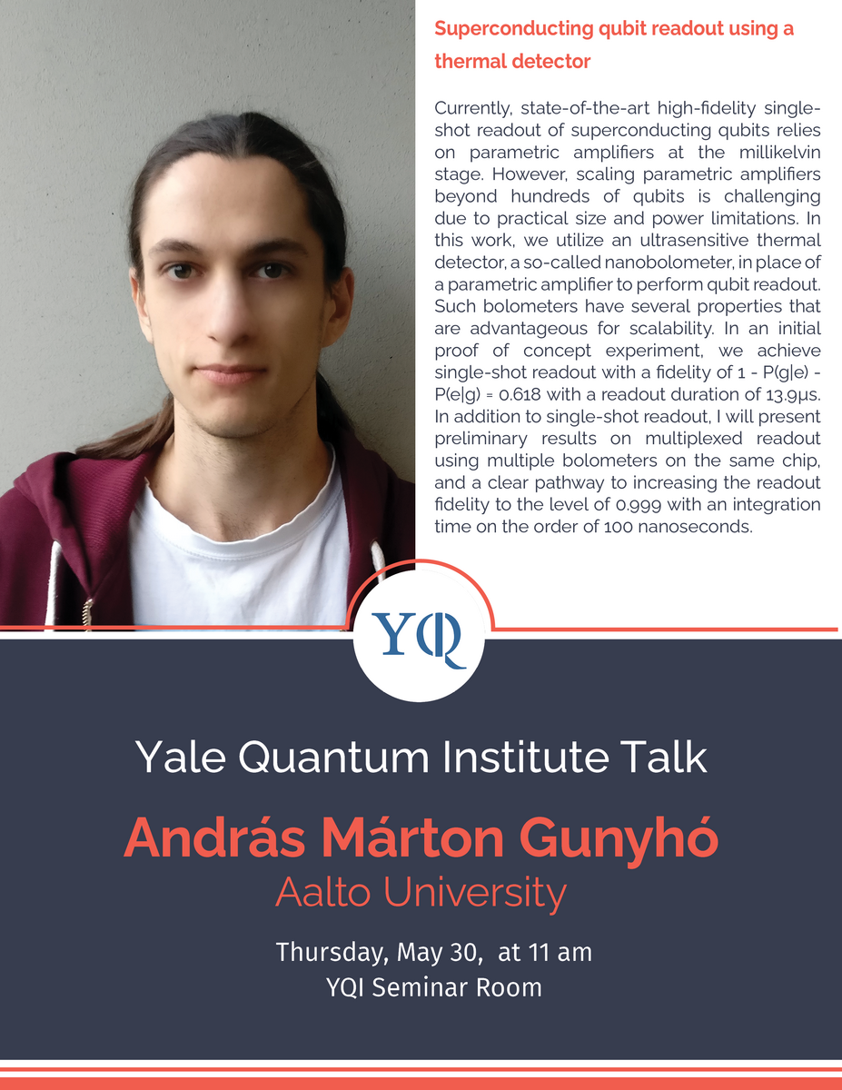 YQI Talk - András Márton Gunyhó - Aalto University | Yale Quantum Institute